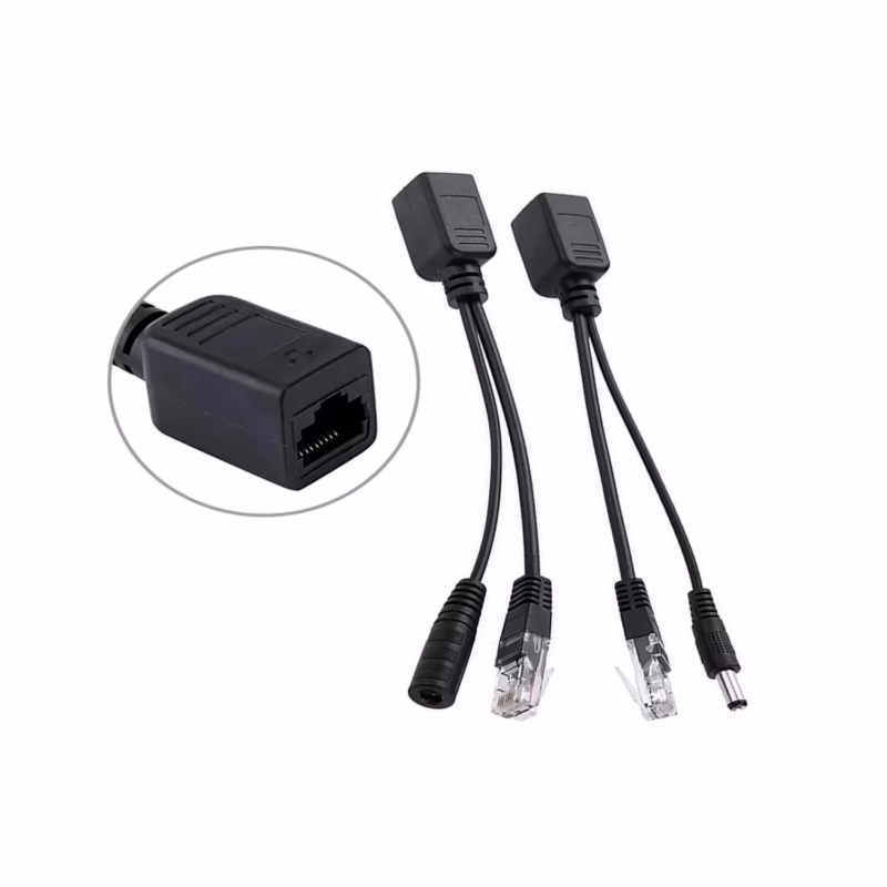 Cable Adaptador PoE Pasivo de 20cm - POE-001____02 Cable Adaptador PoE Pasivo Ethernet RJ Simplifica Tu Conexión de Red con PoE