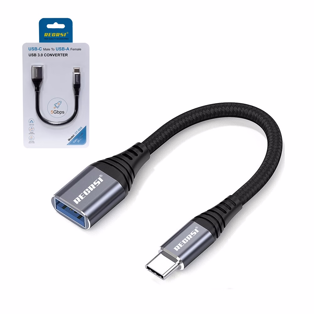 Cable Adaptador USB C OTG RECRSI OT G | Enmallado | USB  Hembra Tu Compañero de Conectividad