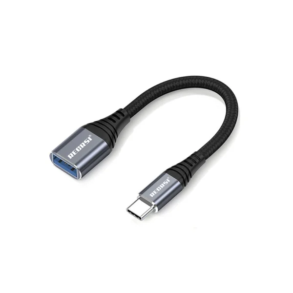 Cable Adaptador USB-C OTG RECRSI OT-G05 | Enmallado | USB 3.0 Hembra: Tu Compañero de Conectividad