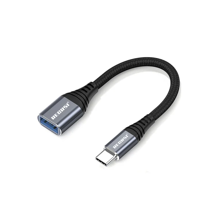 Cable Adaptador USB-C OTG RECRSI OT-G05 | Enmallado | USB 3.0 Hembra: Tu Compañero de Conectividad
