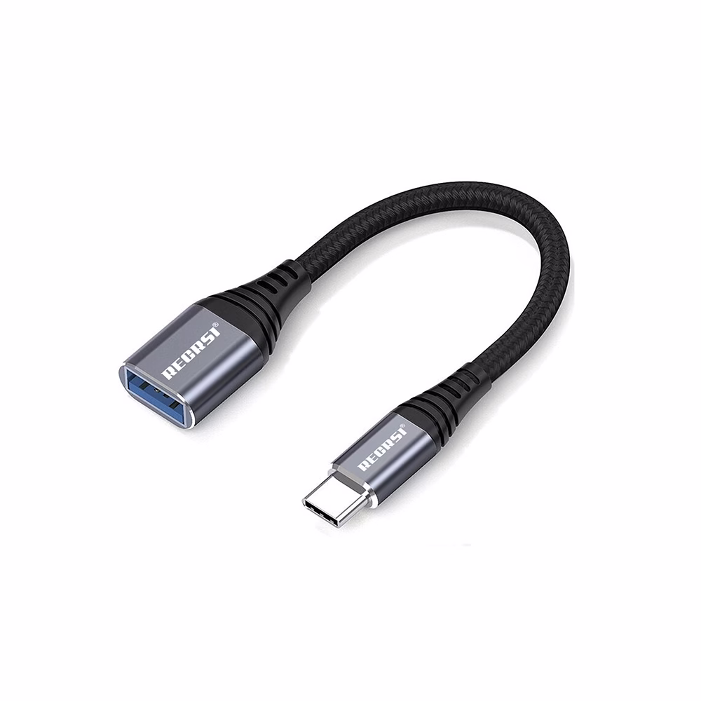 Cable Adaptador USB C OTG RECRSI OT G | Enmallado | USB  Hembra Tu Compañero de Conectividad