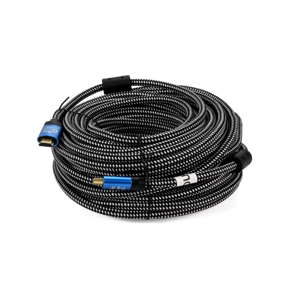 Cable HDMI 15 Metros 4K American NET GP-090-15M | V2.0 | Amplificado | 4K Ultra HD | 2160p | High Speed | Audio Return: Conexión de Alta Definición sin Límites, Cabeza Azul