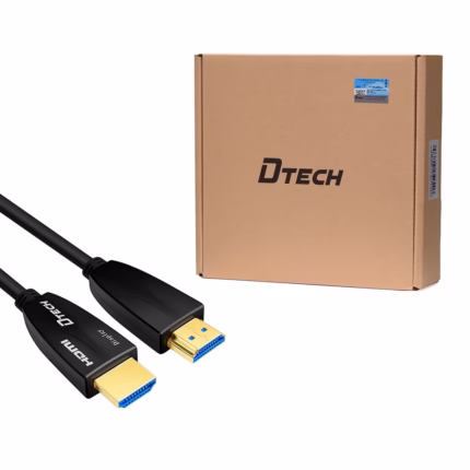 Cable HDMI de Fibra Óptica Dtech DT HF |  Metros | Khz | Khz | HDR | Gbps | HDCP  Conexión K sin Límites