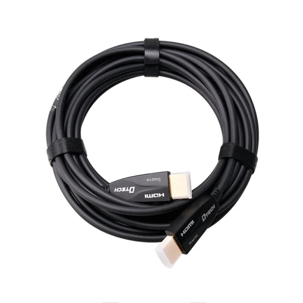 Cable HDMI de Fibra Óptica Dtech DT-HF2020 | 20 Metros | 4K@60hz | 2K@144hz | HDR | 18.2Gbps | HDCP 2.2: Conexión 4K sin Límites