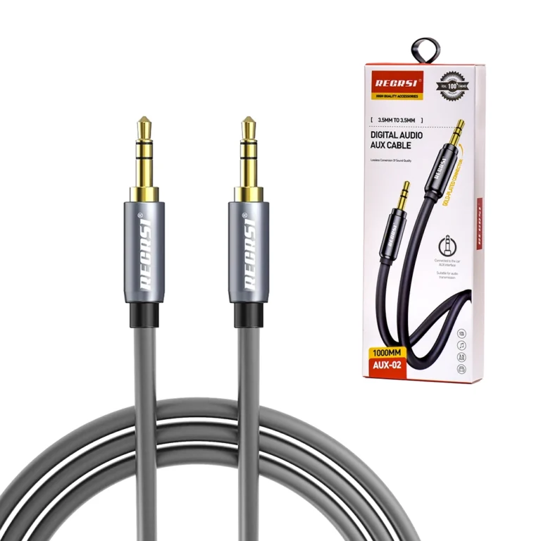 Cable Auxiliar RECRSI AUX-02: Sonido de Alta Fidelidad en un Diseño Resistente, Cable de Audio Auxiliar 3.5mm
