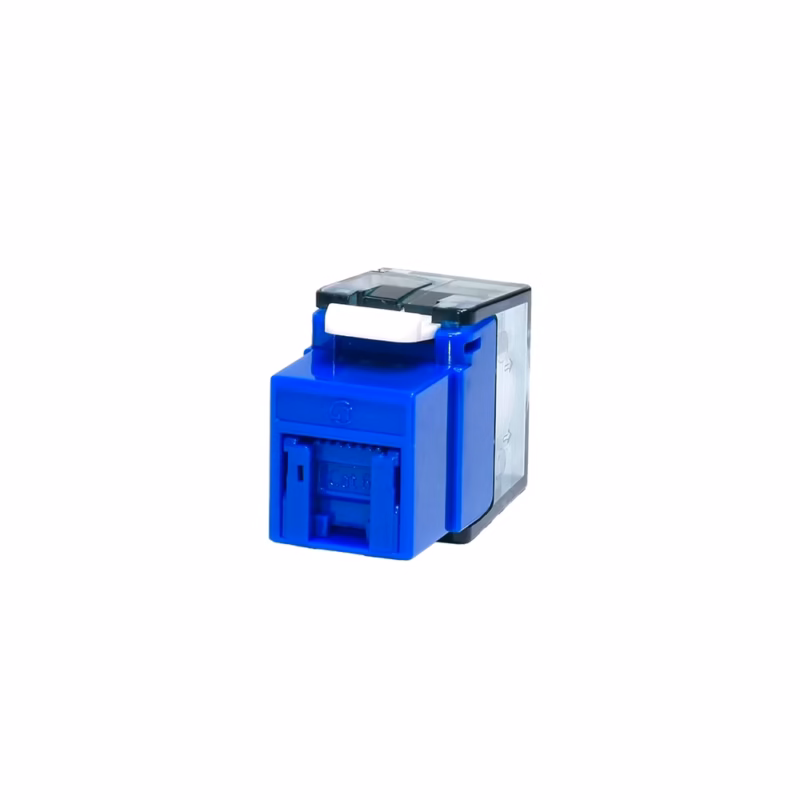 Jack Rj45 Cat6 Azul con Protección LT USA LT-J6BL-T____01 Jack RJ Cat Azul con Protección para Polvo LT USA LT JBL T Conexiones Seguras y Confiables
