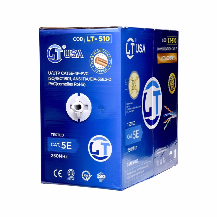 Rollo de Cable UTP Cate LT USA LT  | Chaqueta LSZH | Gris Claro |  Metros La Base para una Red Sólida