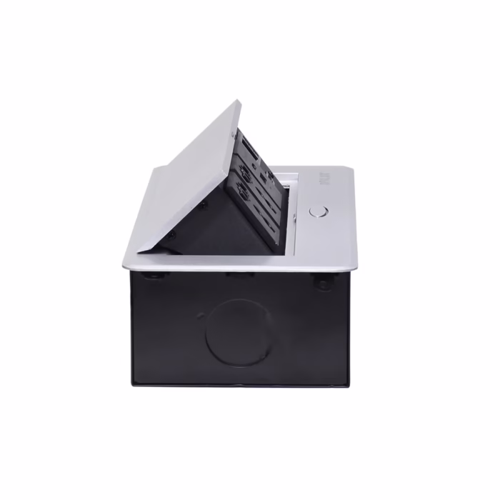 TomaCorriente para Escritorio Opalux OP UTSDG | HDMI | RJ Cat |  Toma Universal Conectividad y Orden en tu Espacio de Trabajo