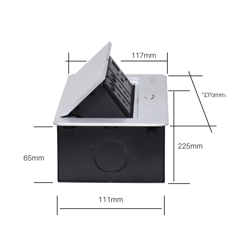 TomaCorriente para Escritorio Opalux OP-UTS4DG | HDMI | RJ45 Cat6 | 2 Toma Universal: Conectividad y Orden en tu Espacio de Trabajo