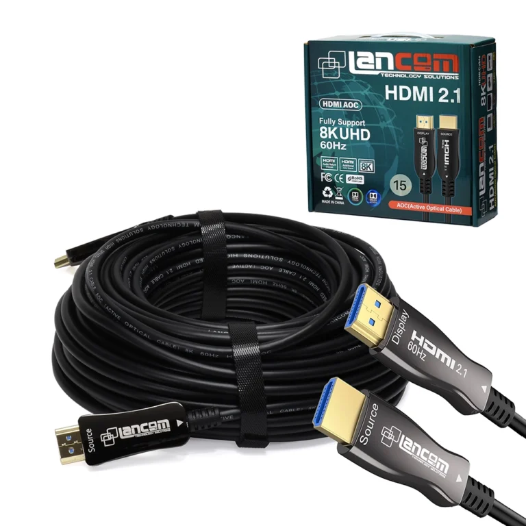 Cable HDMI 15 Metros 8K LANCOM | Versión 2.1 | AOC Active Fiber Optical: El Futuro de la Conexión Audiovisual
