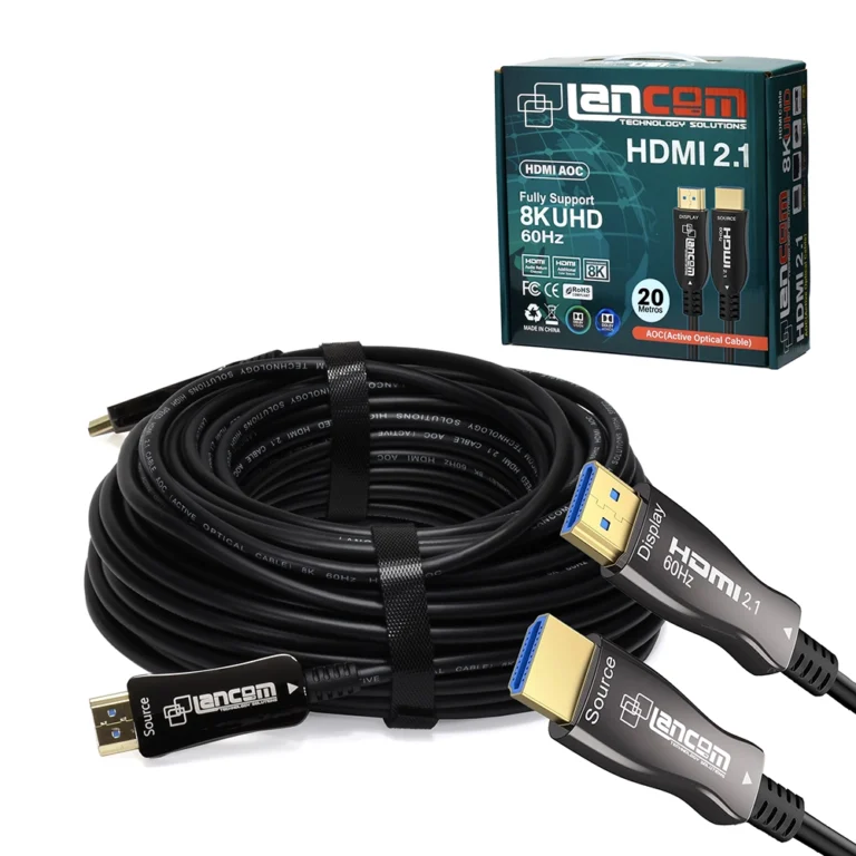 Cable HDMI 20 Metros 8K LANCOM | Versión 2.1 | AOC Active Fiber Optical | ZZ-HDMI-AOC-8K-20 : El Futuro de la Conexión Audiovisual a tu Alcance