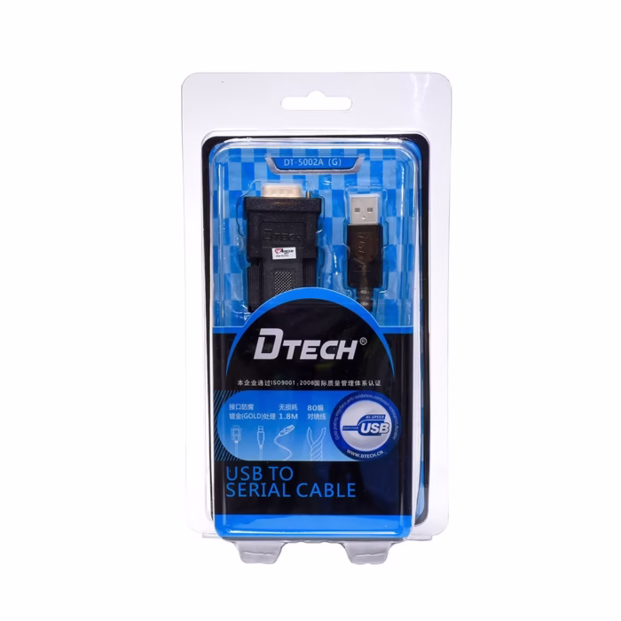Cable Adaptador USB a Serial RS Dtech DT A |  metros | Apantallado La Solución para Integrar tus Dispositivos Seriales