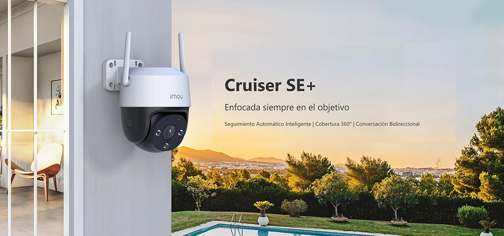 IMOU Cruiser SE+ 3MP | Visión Nocturna Full Color | 3 Megapíxeles 2K | Giratorio 360° | Cámara para Exterior IPC-K7C-3H1WE: Vigilancia Completa para tu Hogar