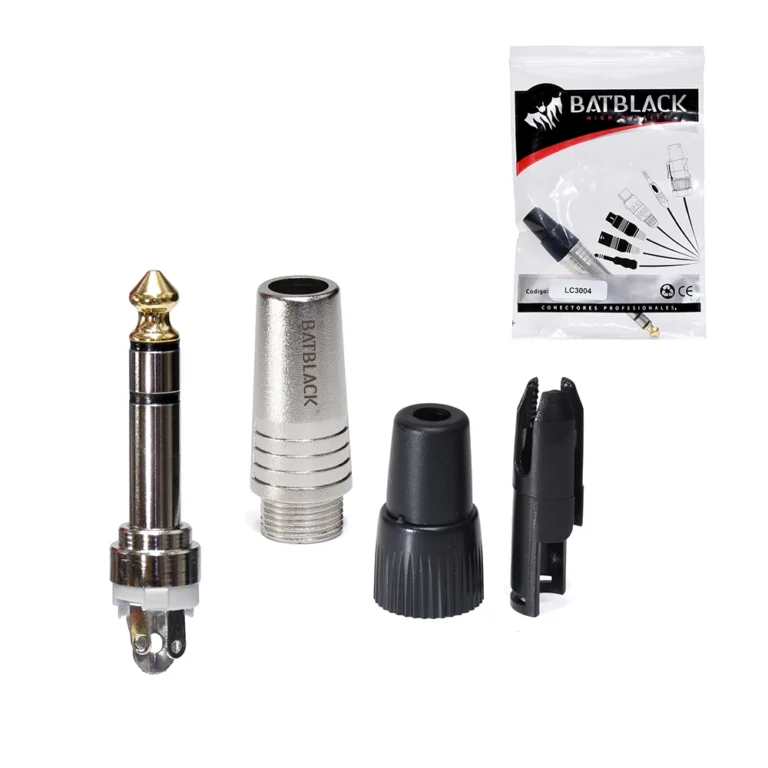 Conector Plug Estéreo BatBlack LC3004: Conexiones de Audio Confiables y Duraderas