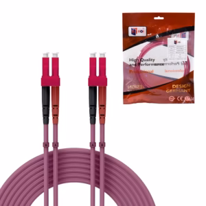Patch Cord Fibra Óptica OM4 LC/UPC 3 Metros Multimodo Dúplex LT USA  ER-LC-4-OM4-LC: Conectividad Óptima para Redes Exigentes