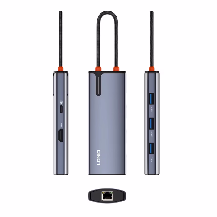 Adaptador USB C  en  LDNIO DS H Convierte tu USB C en una Estación de Trabajo Completa