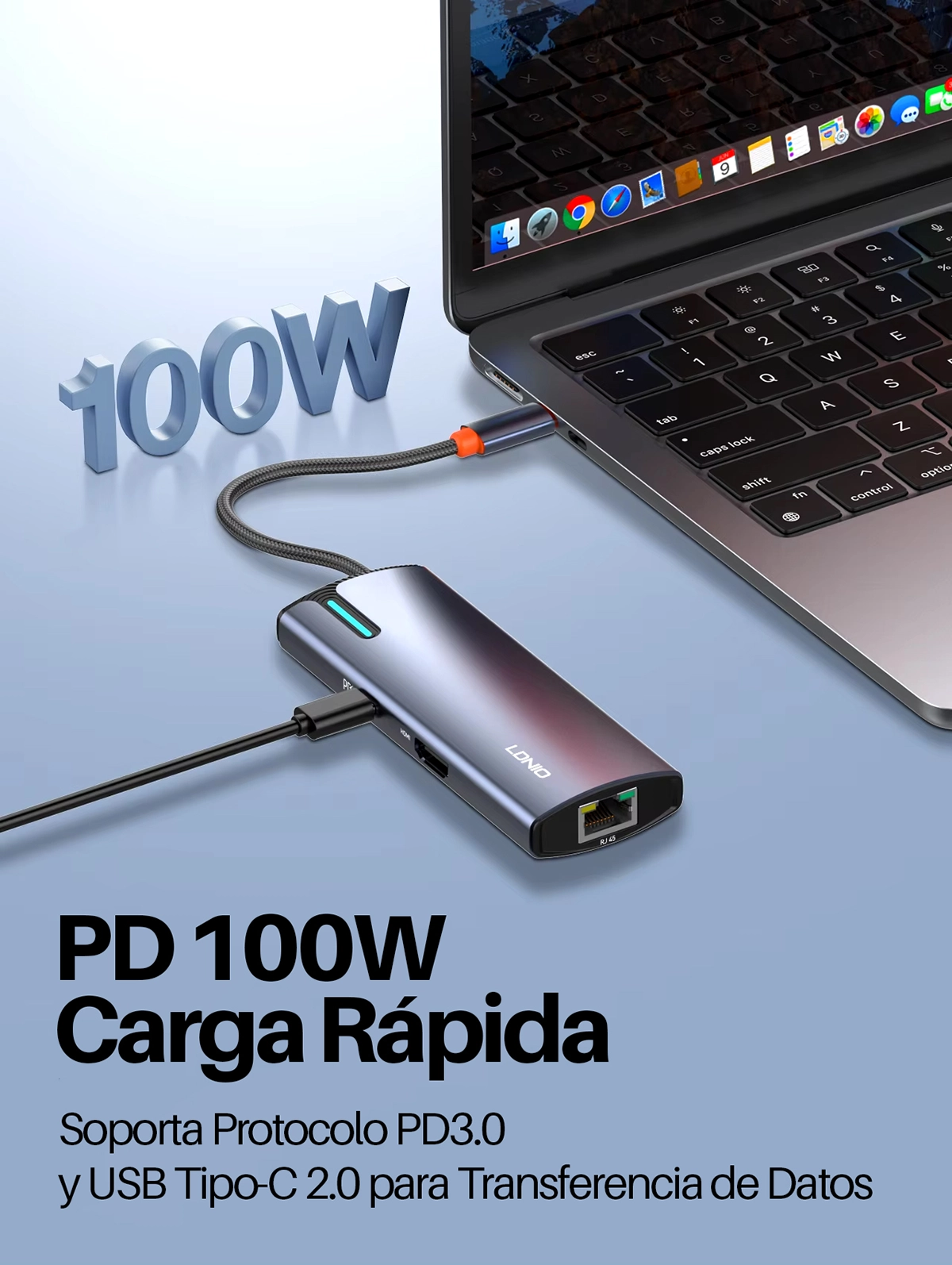 Adaptador USB-C 6 en 1 LDNIO DS-16H: ¡Convierte tu USB-C en una Estación de Trabajo Completa!