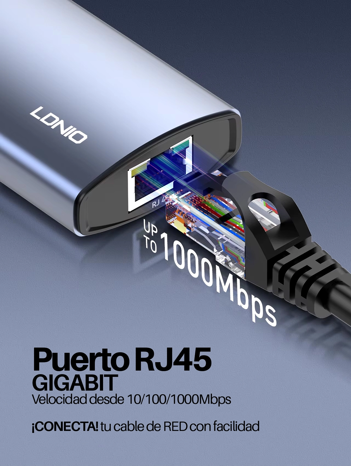 Adaptador USB-C 6 en 1 LDNIO DS-16H: ¡Convierte tu USB-C en una Estación de Trabajo Completa!