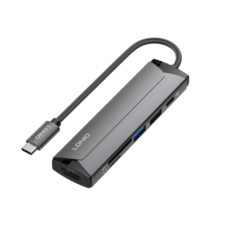 Adaptador USB-C 6 en 1 LDNIO DS-56H: ¡Convierte tu USB-C en un Centro Multimedia!