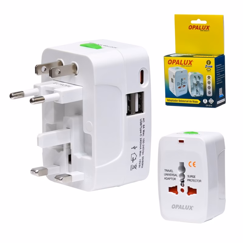 Adaptador Viajero con Puerto USB C y  Puertos USB Opalux OP E