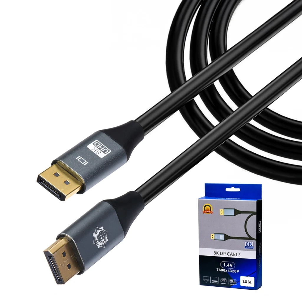 Cable DisplayPort 8K Delcom DCDP001, Cable DP 1.8 Metros, DP a DP 180cm