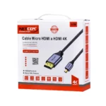 Cable Micro HDMI 10m 4K@60Hz NETCOM PE-HD0847: ¡Calidad Premium y Máximo Alcance para tu Experiencia Visual 4K!, HDMI Tipo D v2.0