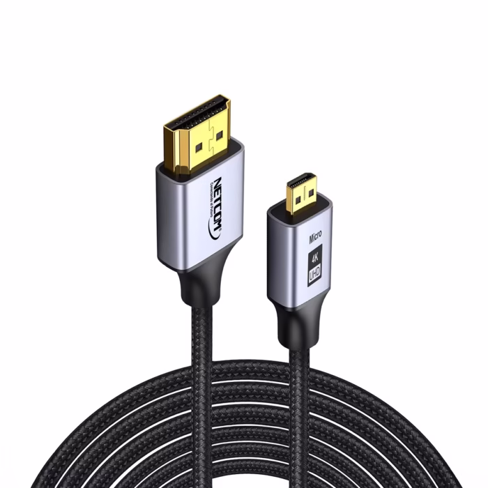 Cable Micro HDMI K m NETCOM PE HD Calidad Premium y Mayor Alcance para tu Experiencia Visual