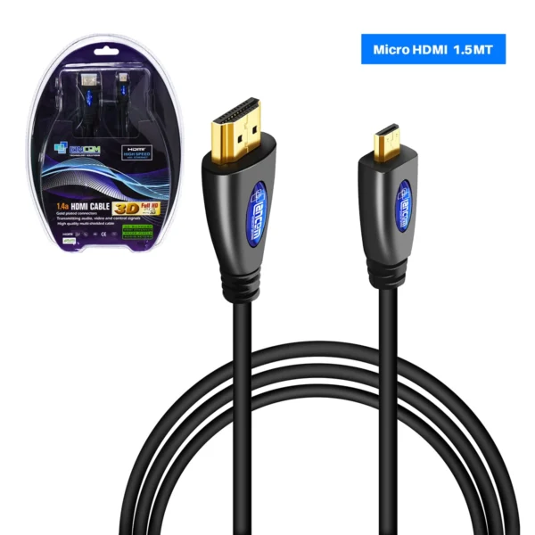 Cable Micro HDMI 4K 1.5m Lancom HDMI-HAD06B-150CM: ¡Conecta y Disfruta en Alta Definición!