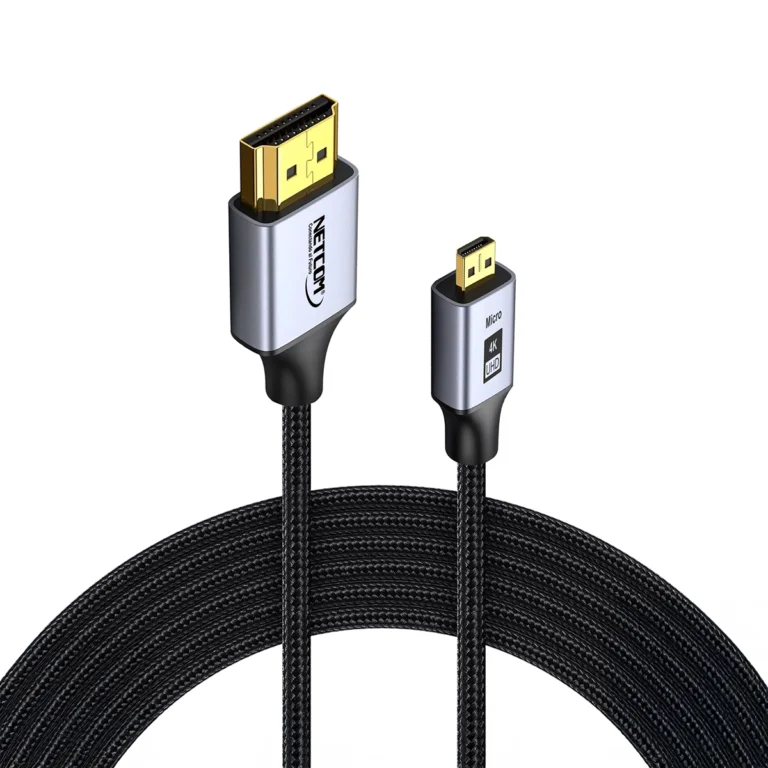 Cable Micro HDMI 5m 4K@60hz NETCOM PE-HD0848: ¡Calidad Premium y Máximo Alcance para tu Experiencia Visual 4K!, HDMI Tipo D 4K v2.0