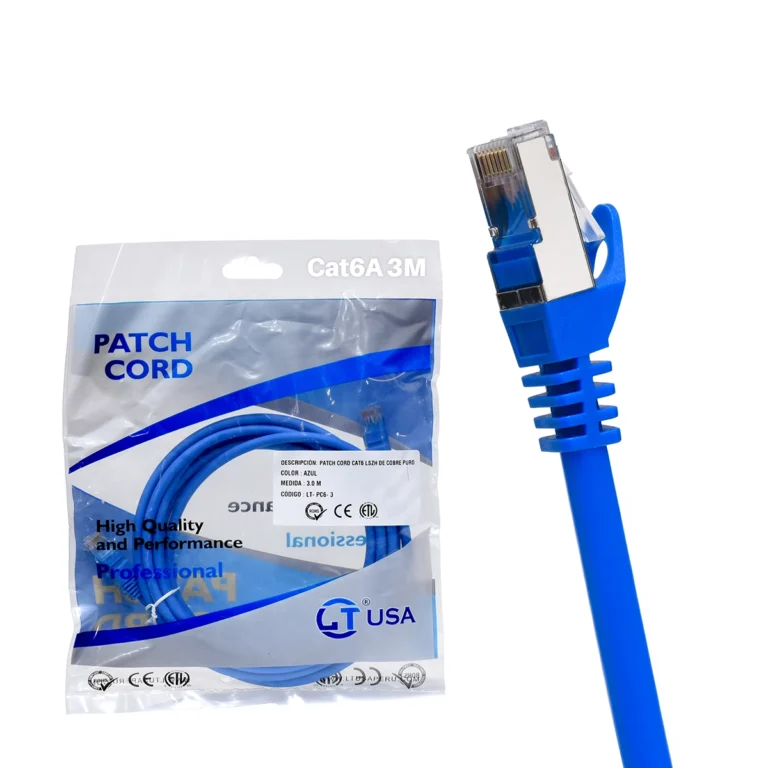 Cable Patch Cord Cat6A 3 Metros SFTP | LT USA LT-PC6A-3A: ¡Conexión de Alta Velocidad para Redes Exigentes!