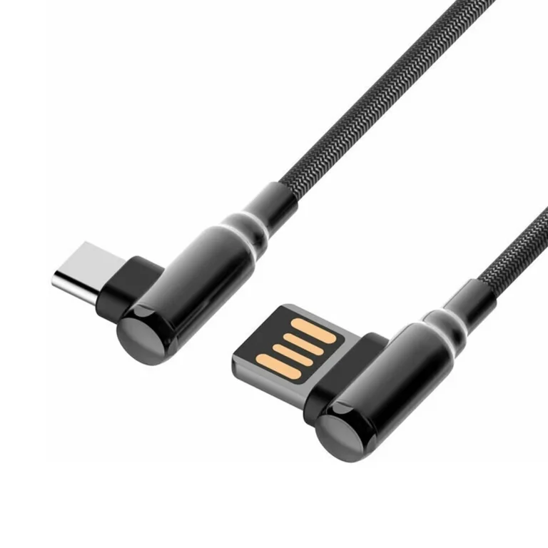 Cable USB-C 2MT 90° Enmallado LDNIO LS422-C: ¡Carga Rápida y Durabilidad en un Ángulo Perfecto!