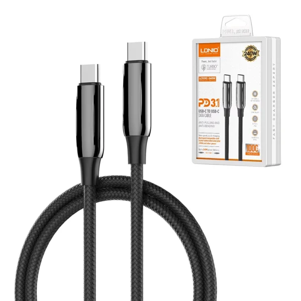 Cable USB-C 1MT LDNIO LC921C-240W: ¡Potencia Máxima con 240W y PD 3.1!