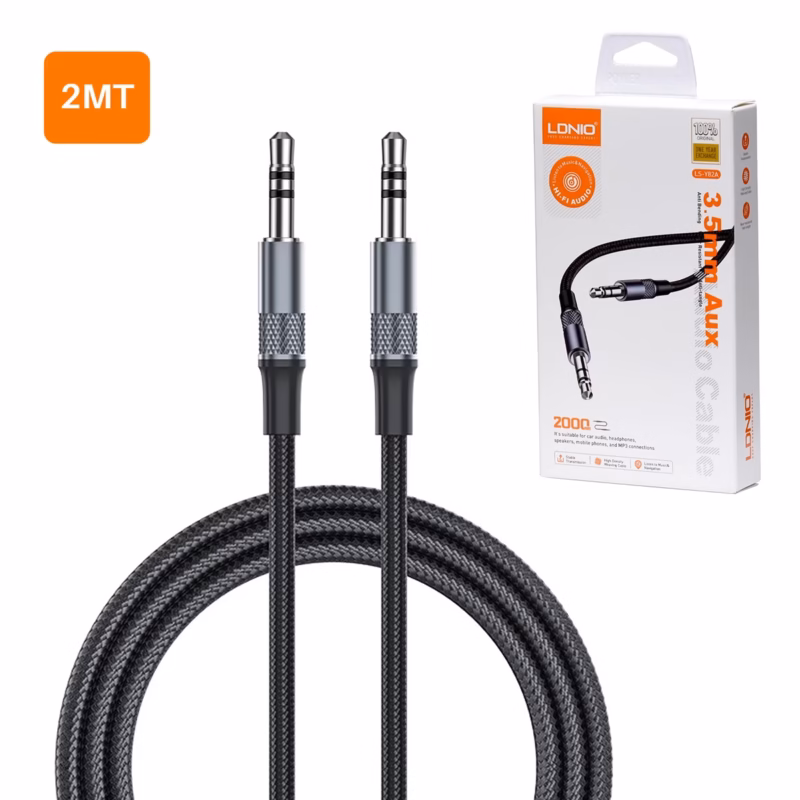 Cable de Audio Auxiliar MT mm LDNIO LS YA Sonido Nítido y Conexión Resistente