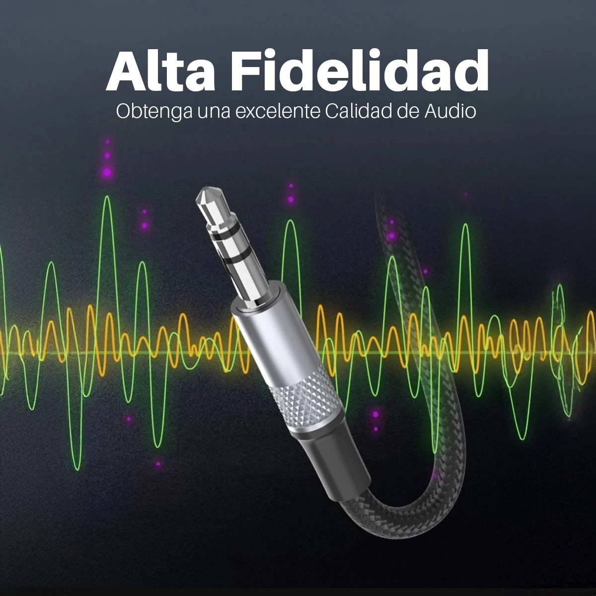 Cable de Audio Auxiliar 2MT 3.5mm LDNIO LS-Y82A: ¡Sonido Nítido y Conexión Resistente!
