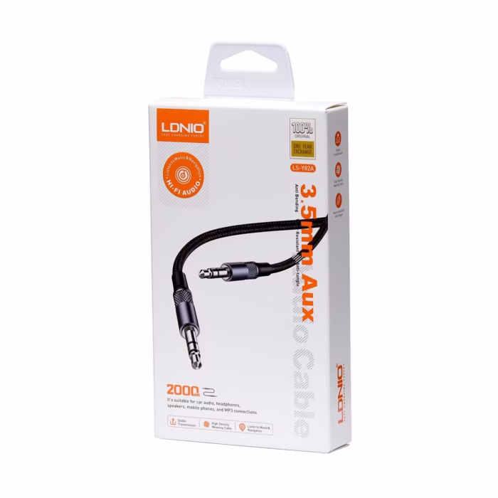 Cable de Audio Auxiliar MT mm LDNIO LS YA Sonido Nítido y Conexión Resistente
