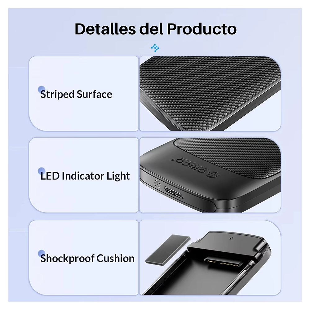 Carcasa para Disco Duro y SSD de 2.5" ORICO 2020U3-V1: ¡Dale una Nueva Vida a tu Disco HDD o SSD!