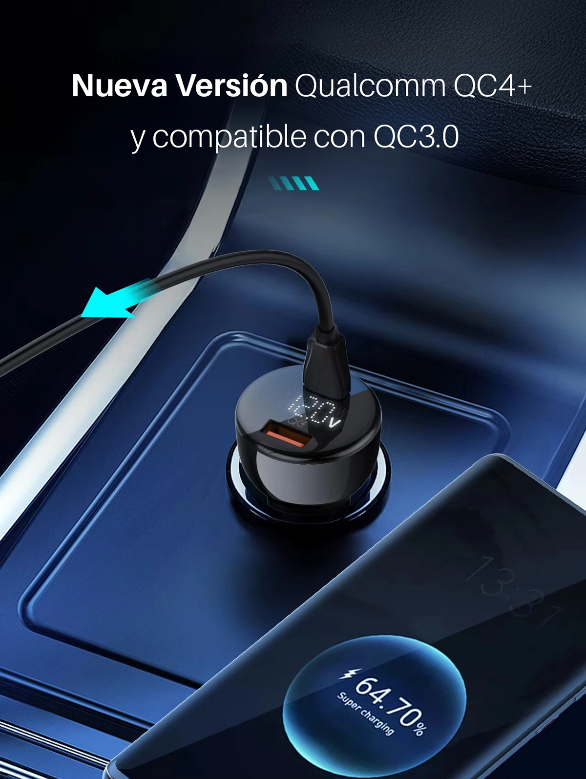Cargador USB-C 100W para Auto LDNIO C101: ¡Carga Ultrarrápida en tu Vehículo!, Cargador USB para Camión
