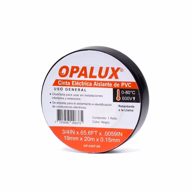 Cinta Aislante Eléctrica Opalux OP-CINT-3N___01 Cinta Aislante Eléctrica Opalux OP CINT N Seguridad y Protección para tus Conexiones