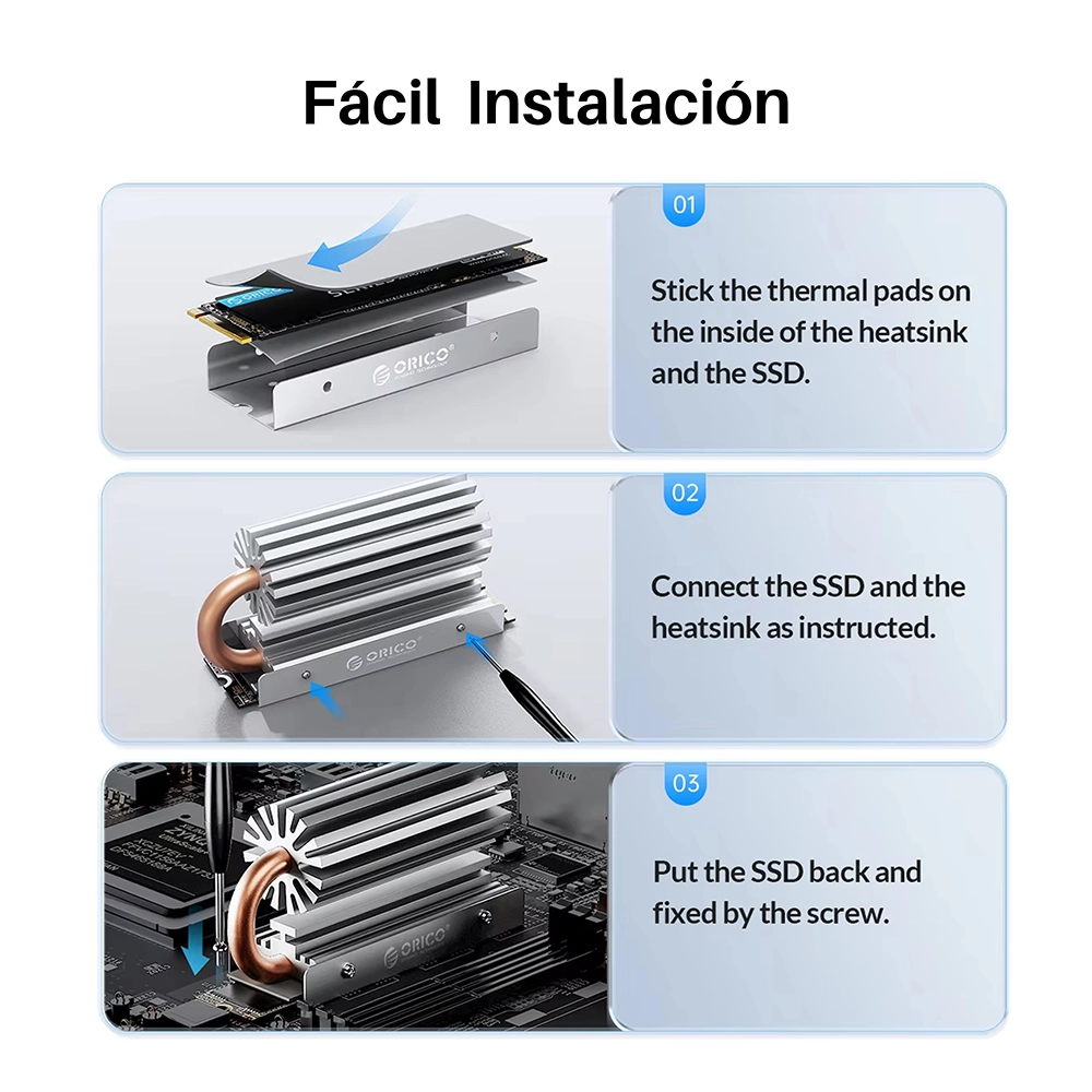 Disipador de Calor para M.2 ORICO M2HS5: ¡Mantén tu SSD M.2 Frío y Rendimiento al Máximo!