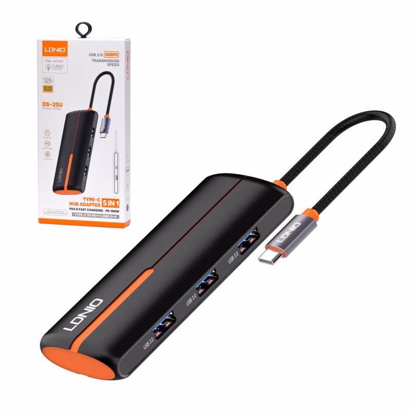 HUB USB C LDNIO DS U Expande tu Conectividad con  Puertos USB y Carga Rápida