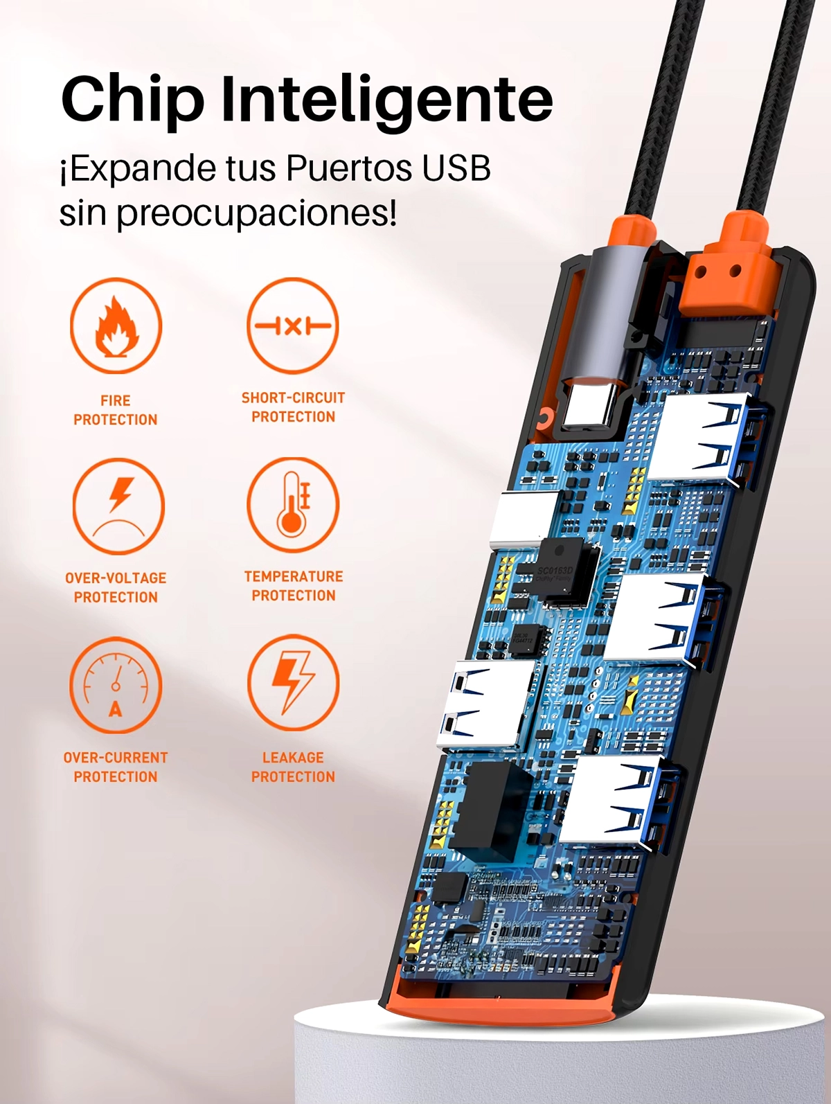 HUB USB-C LDNIO DS-25U: ¡Expande tu Conectividad con 4 Puertos USB y Carga Rápida!