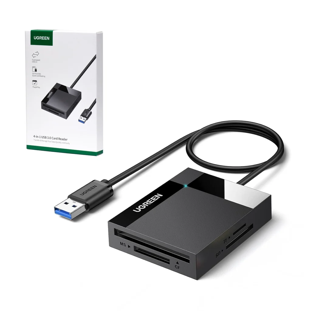 Lector de Memorias 4 en 1 USB 3.0 UGREEN CR125-30333: ¡Acceso Inmediato a tus Archivos!