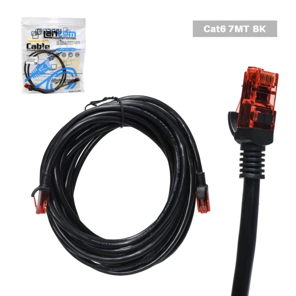 Patch Cord Cat6 7 Metros Lancom ZZ-PC-CAT6-7M-BK: ¡Conexión Gigabit Estable a Larga Distancia!