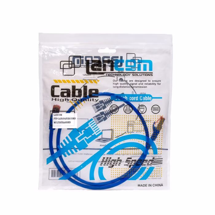 Patch Cord Cat FTP  Metro Azul Lancom ZZ PC FTP M BL Conexión Gigabit Estable y Segura