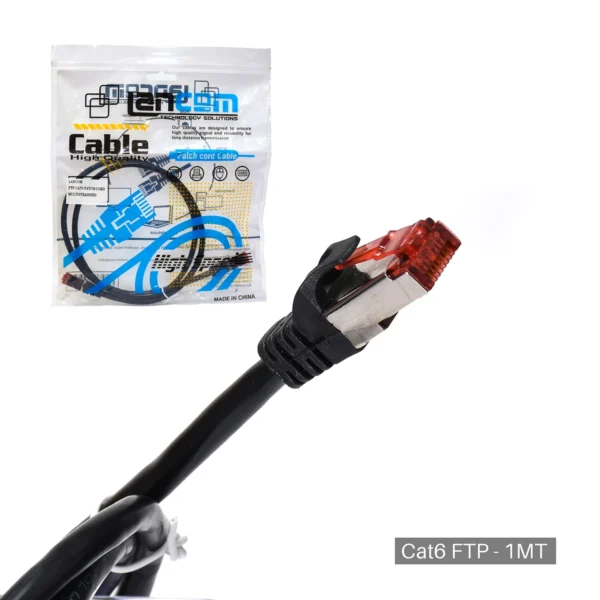 Patch Cord Cat6 FTP 1 Metro Lancom ZZ-PC-FTP-1M-BK: ¡Conexión Gigabit Estable y Segura!, Cable Patch Cord Cat6 1 Metro FTP LANCOM Color Negro