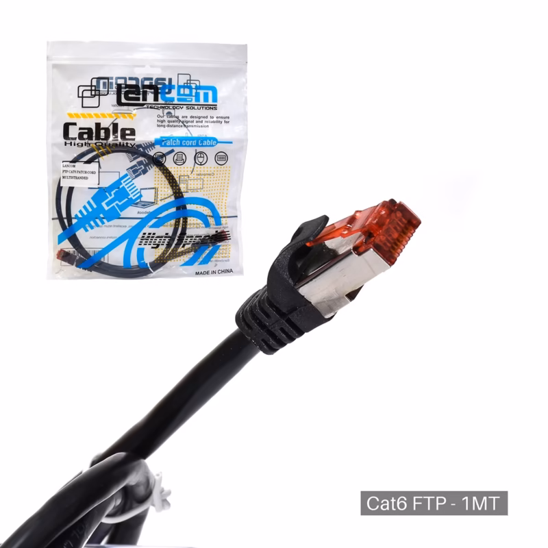 Patch Cord Cat FTP  Metro Lancom ZZ PC FTP M BK Conexión Gigabit Estable y Segura