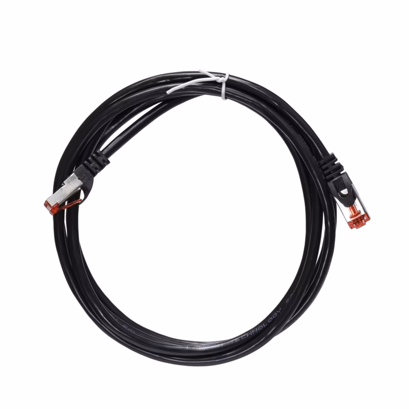 Patch Cord Cat6 FTP 2MT Black Lancom ZZ-PC-FTP-1M-BK____01 Patch Cord Cat FTP Metros Lancom ZZ PC FTP M BK Conexión Gigabit Estable y Segura
