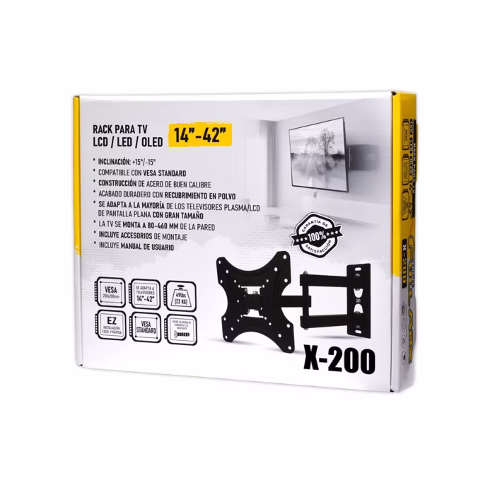 Rack Giratorio para TV High Full Max X  Máxima Flexibilidad para tu Pantalla  a  Pulgadas