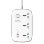 Regleta Eléctrica LDNIO SC3416: ¡Potencia tus Dispositivos con 65W GaN!, extensión de corriente 2mt 4 usb