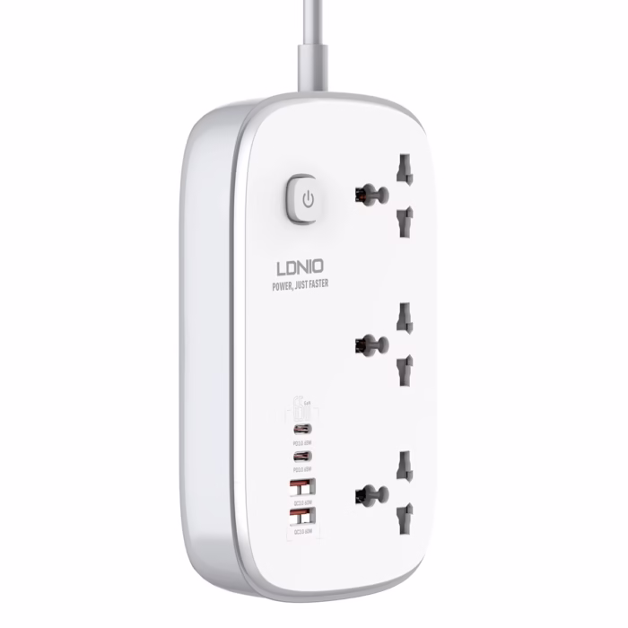Regleta Eléctrica LDNIO SC Potencia tus Dispositivos con W GaN extensión de corriente mt  usb